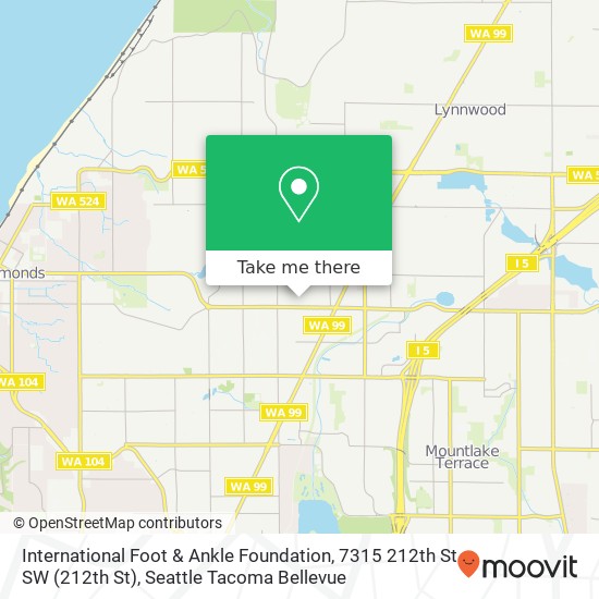 Mapa de International Foot & Ankle Foundation, 7315 212th St SW