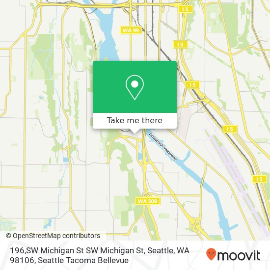 Mapa de 196,SW Michigan St SW Michigan St, Seattle, WA 98106