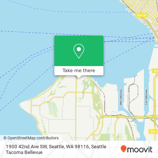 Mapa de 1900 42nd Ave SW, Seattle, WA 98116