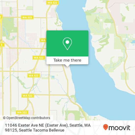 Mapa de 11046 Exeter Ave NE (Exeter Ave), Seattle, WA 98125