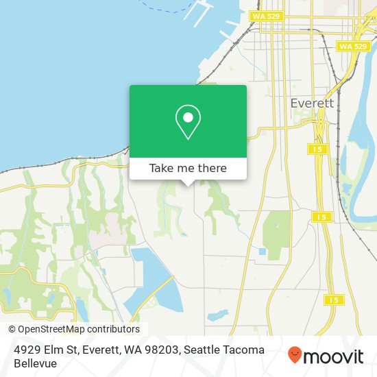 Mapa de 4929 Elm St, Everett, WA 98203