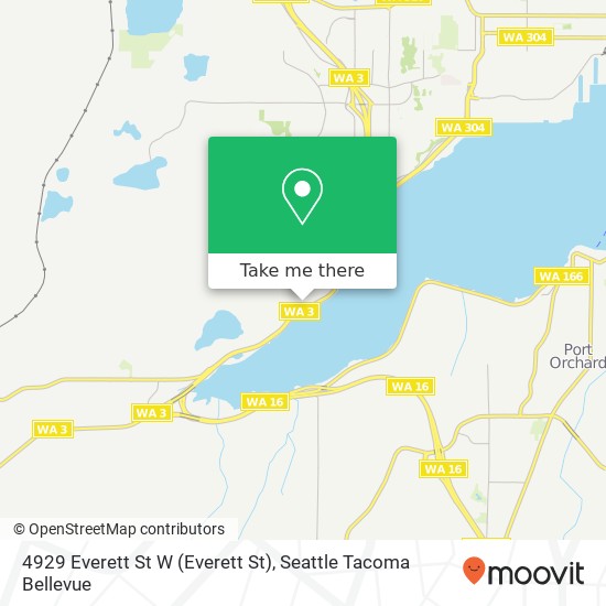 Mapa de 4929 Everett St W (Everett St), Bremerton, WA 98312