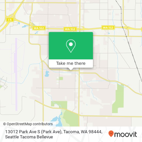 Mapa de 13012 Park Ave S (Park Ave), Tacoma, WA 98444