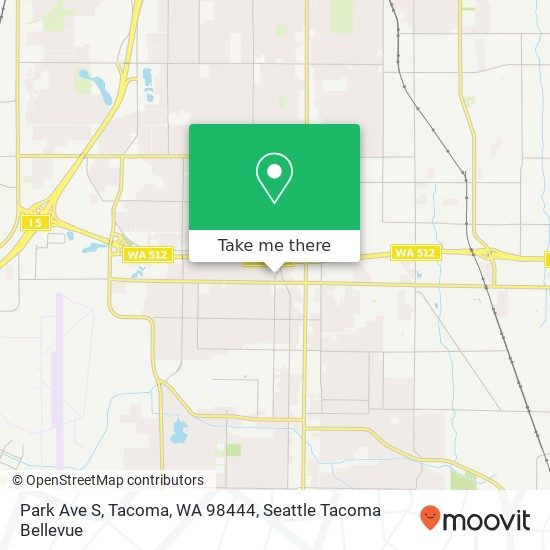 Mapa de Park Ave S, Tacoma, WA 98444