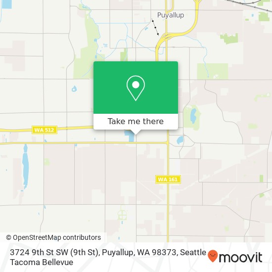 Mapa de 3724 9th St SW (9th St), Puyallup, WA 98373