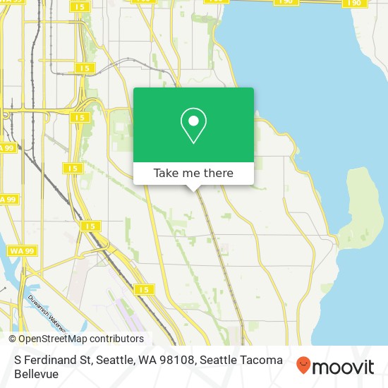 Mapa de S Ferdinand St, Seattle, WA 98108