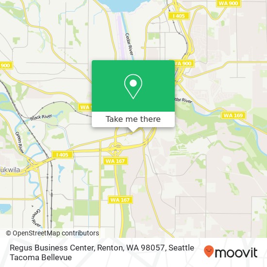 Mapa de Regus Business Center, Renton, WA 98057