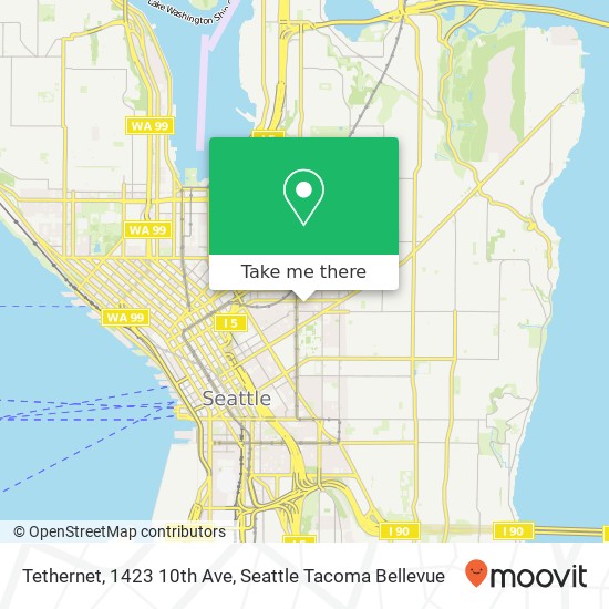 Tethernet, 1423 10th Ave map