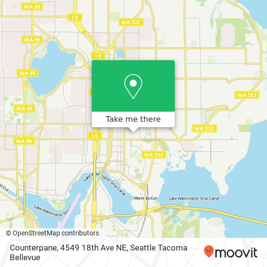 Mapa de Counterpane, 4549 18th Ave NE