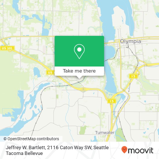 Mapa de Jeffrey W. Bartlett, 2116 Caton Way SW