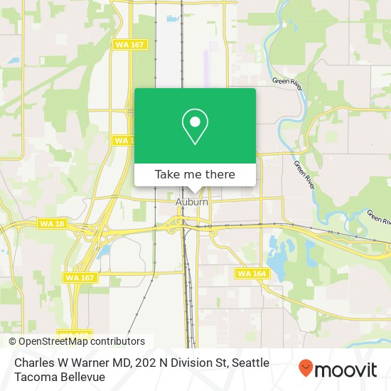 Mapa de Charles W Warner MD, 202 N Division St