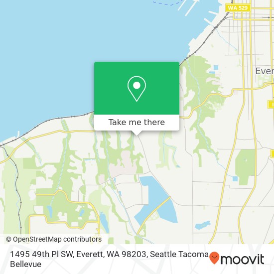 Mapa de 1495 49th Pl SW, Everett, WA 98203