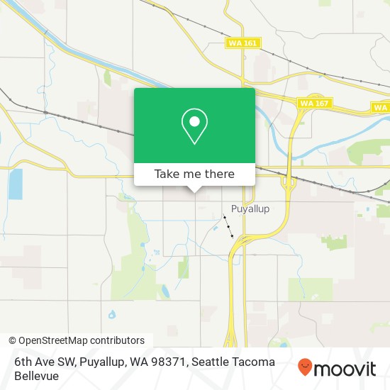 Mapa de 6th Ave SW, Puyallup, WA 98371