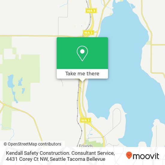 Mapa de Kendall Safety Construction. Consultant Service, 4431 Corey Ct NW