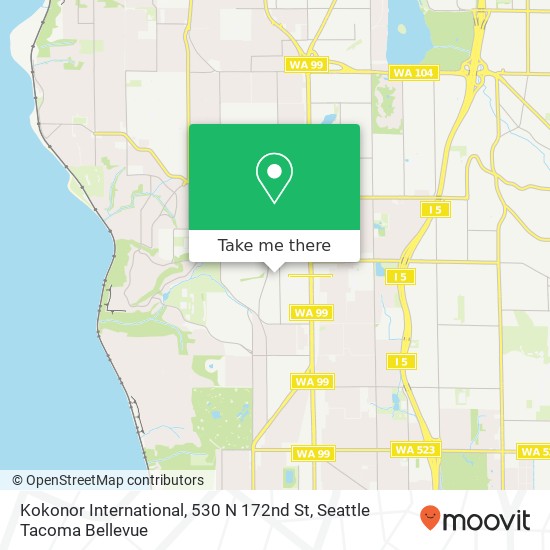 Mapa de Kokonor International, 530 N 172nd St