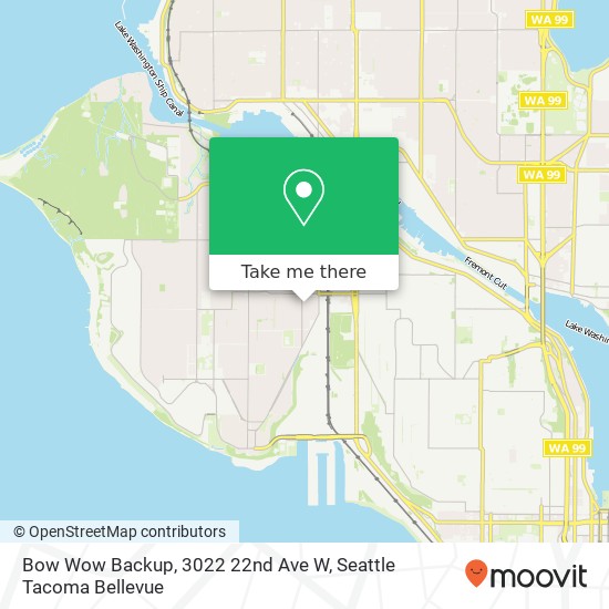 Mapa de Bow Wow Backup, 3022 22nd Ave W