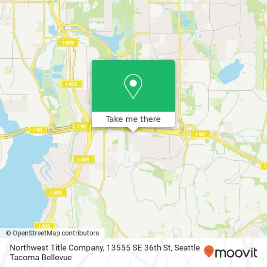 Mapa de Northwest Title Company, 13555 SE 36th St