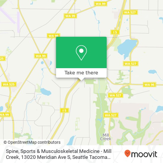 Mapa de Spine, Sports & Musculoskeletal Medicine - Mill Creek, 13020 Meridian Ave S