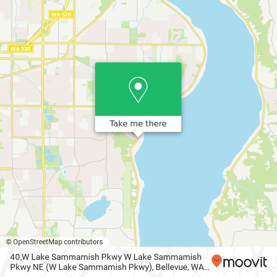 40,W Lake Sammamish Pkwy W Lake Sammamish Pkwy NE (W Lake Sammamish Pkwy), Bellevue, WA 98008 map