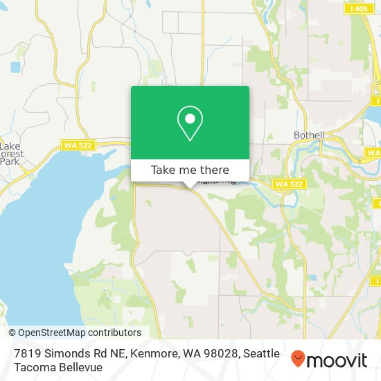 7819 Simonds Rd NE, Kenmore, WA 98028 map