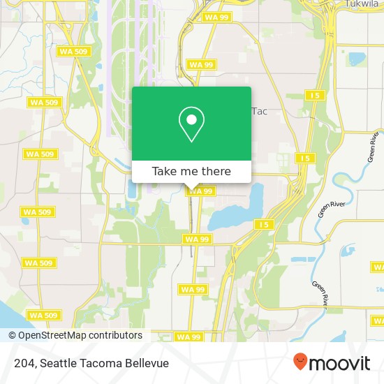 Mapa de 204, 2800 S 192nd St #204, SeaTac, WA 98188, USA