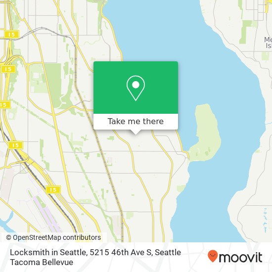 Locksmith in Seattle, 5215 46th Ave S map