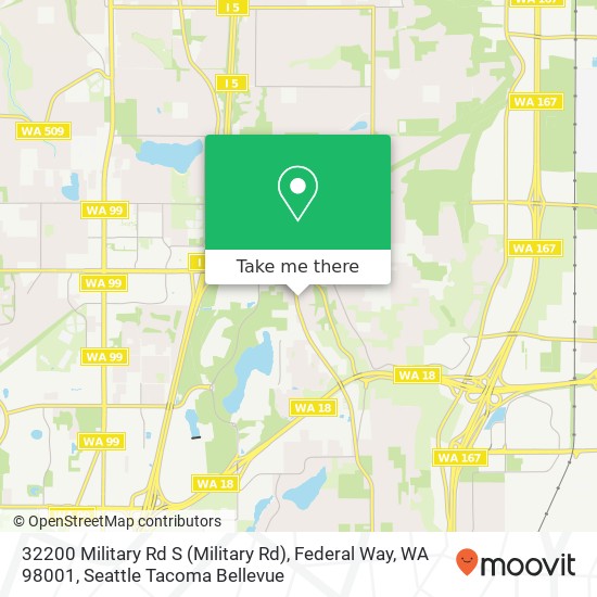 Mapa de 32200 Military Rd S (Military Rd), Federal Way, WA 98001