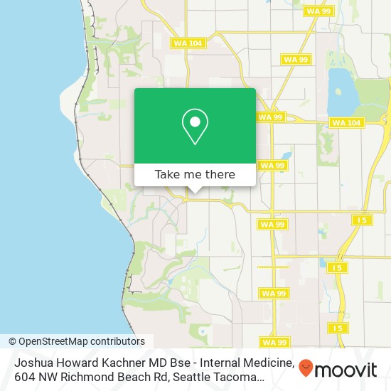 Joshua Howard Kachner MD Bse - Internal Medicine, 604 NW Richmond Beach Rd map