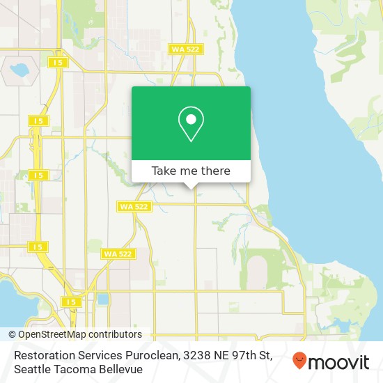 Mapa de Restoration Services Puroclean, 3238 NE 97th St