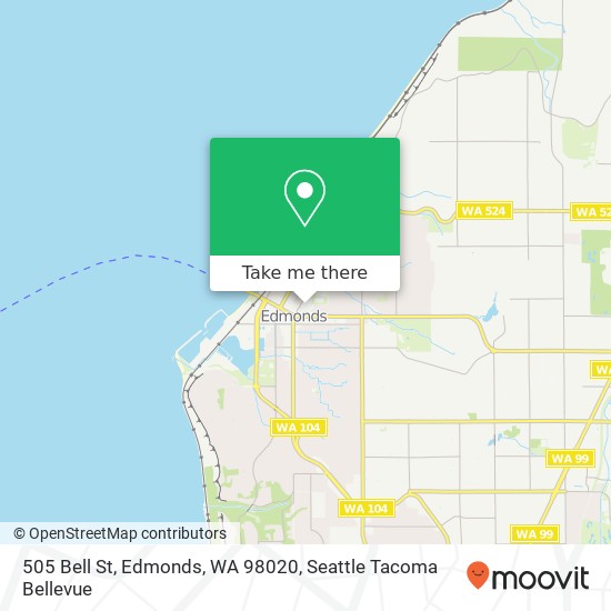 Mapa de 505 Bell St, Edmonds, WA 98020