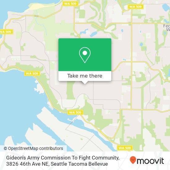 Gideon's Army Commission To Fight Community, 3826 46th Ave NE map