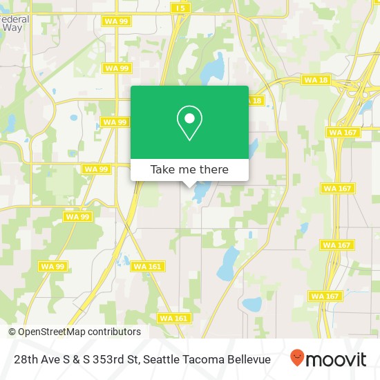 28th Ave S & S 353rd St map