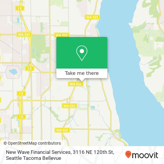 Mapa de New Wave Financial Services, 3116 NE 120th St