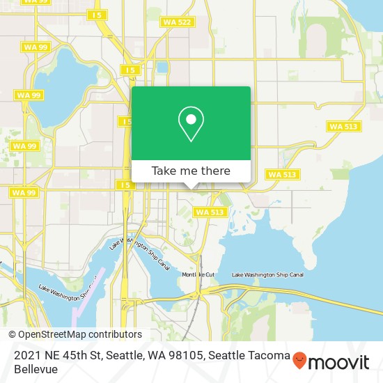 2021 NE 45th St, Seattle, WA 98105 map