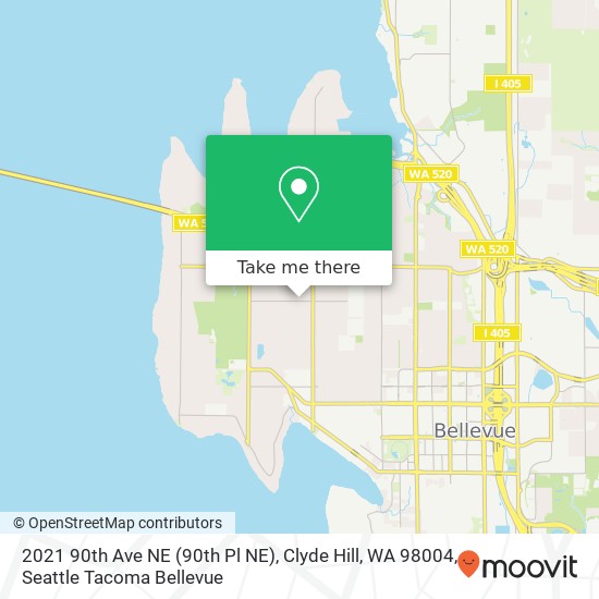 2021 90th Ave NE (90th Pl NE), Clyde Hill, WA 98004 map