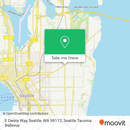 Mapa de E Denny Way, Seattle, WA 98112