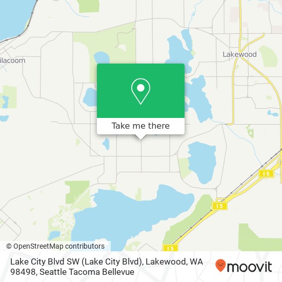 Mapa de Lake City Blvd SW (Lake City Blvd), Lakewood, WA 98498