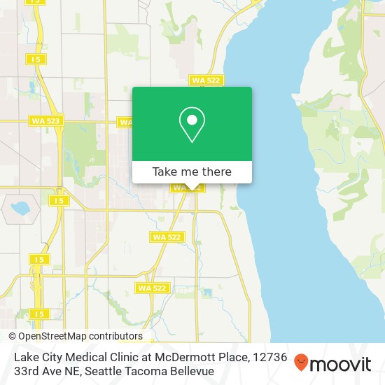 Lake City Medical Clinic at McDermott Place, 12736 33rd Ave NE map
