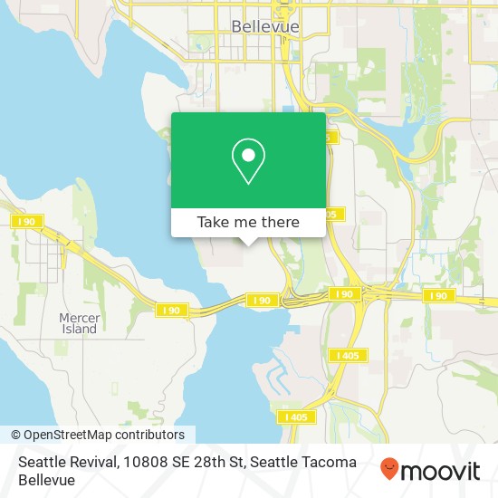 Mapa de Seattle Revival, 10808 SE 28th St