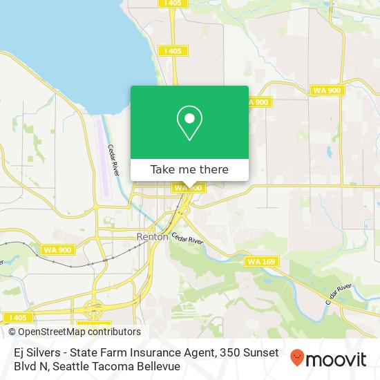 Mapa de Ej Silvers - State Farm Insurance Agent, 350 Sunset Blvd N