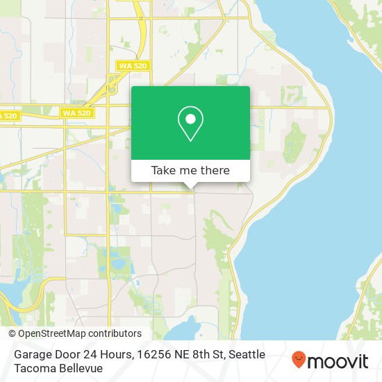 Mapa de Garage Door 24 Hours, 16256 NE 8th St