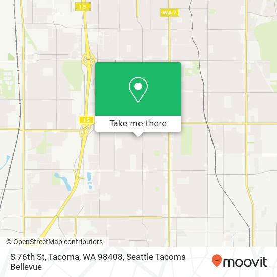 Mapa de S 76th St, Tacoma, WA 98408