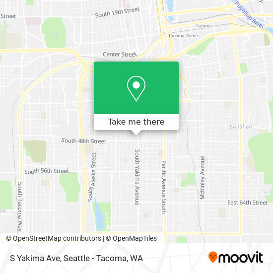 S Yakima Ave map