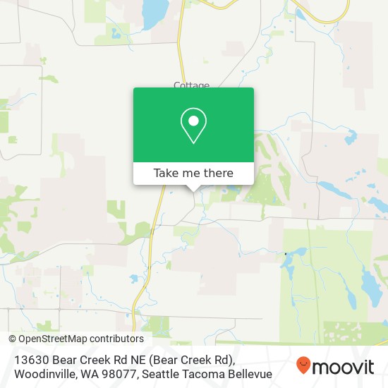 Mapa de 13630 Bear Creek Rd NE (Bear Creek Rd), Woodinville, WA 98077