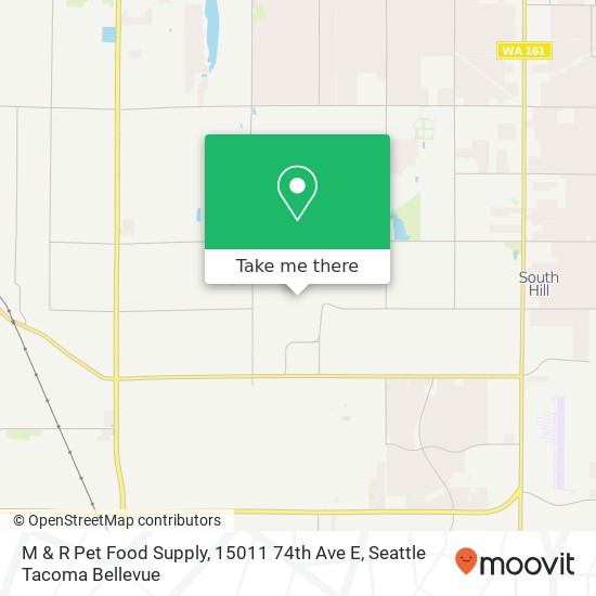 Mapa de M & R Pet Food Supply, 15011 74th Ave E