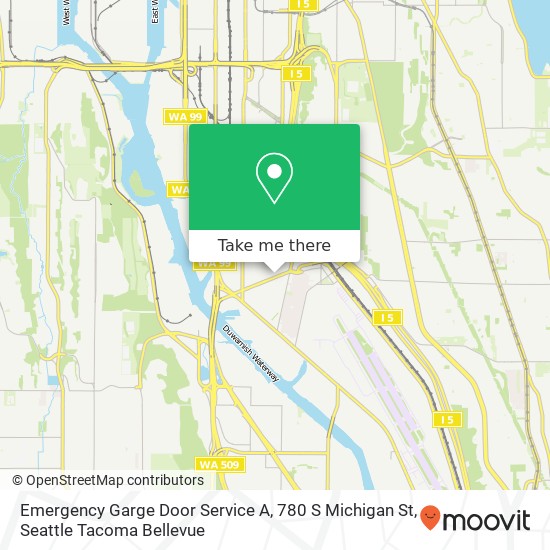 Mapa de Emergency Garge Door Service A, 780 S Michigan St