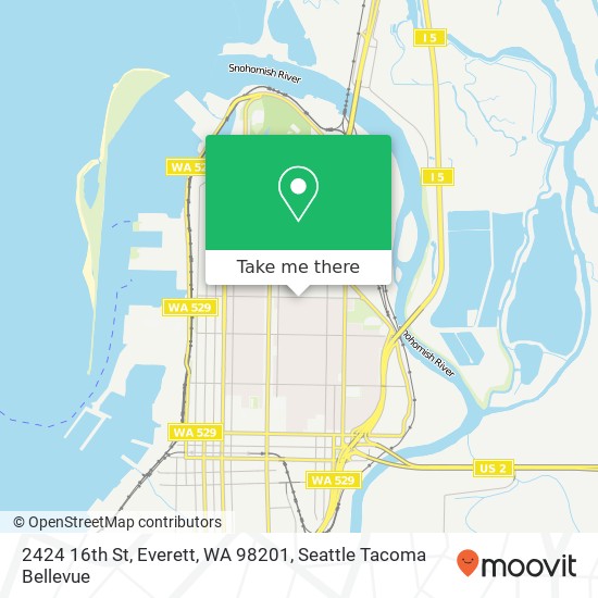 Mapa de 2424 16th St, Everett, WA 98201