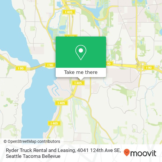 Ryder Truck Rental and Leasing, 4041 124th Ave SE map