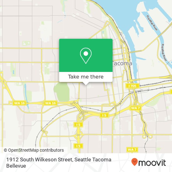 1912 South Wilkeson Street, 1912 S Wilkeson St, Tacoma, WA 98405, USA map