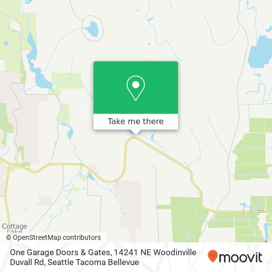 Mapa de One Garage Doors & Gates, 14241 NE Woodinville Duvall Rd